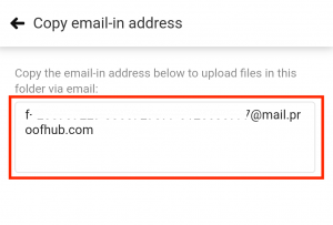 Save email-in address
