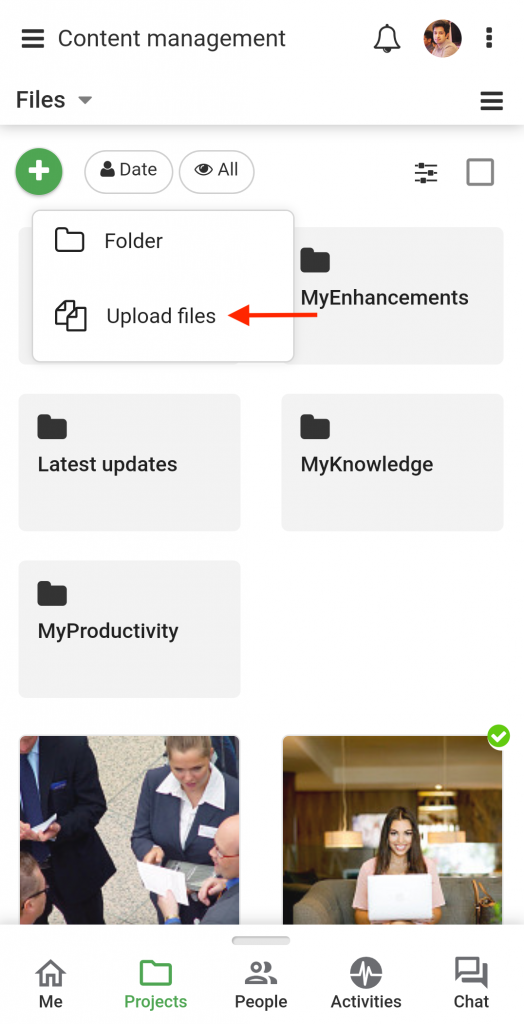 Select Upload Files