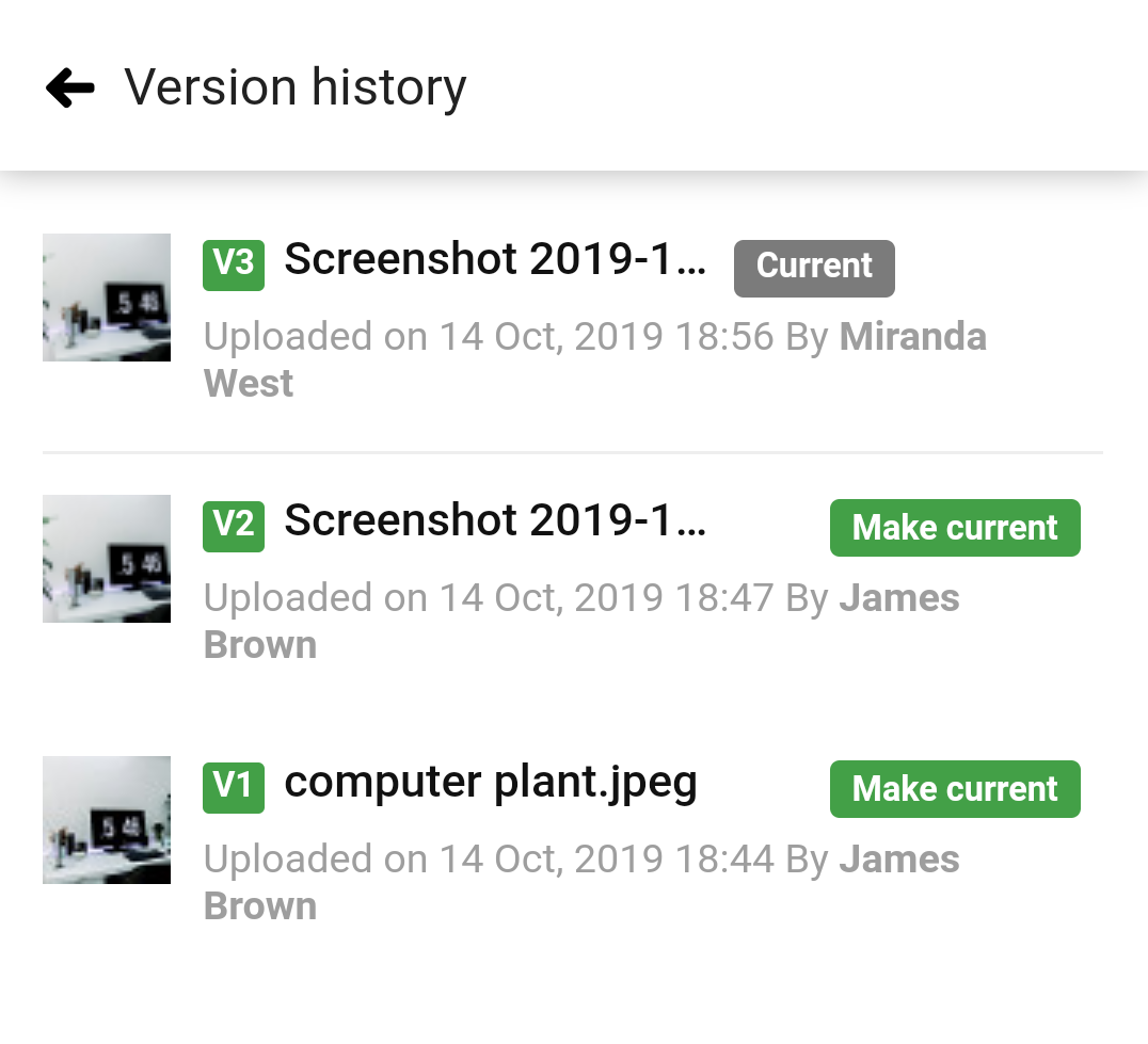 File Versioning ProofHub Mobile Help