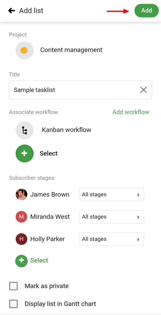 Add Tasklists and Tasks - ProofHub Mobile App