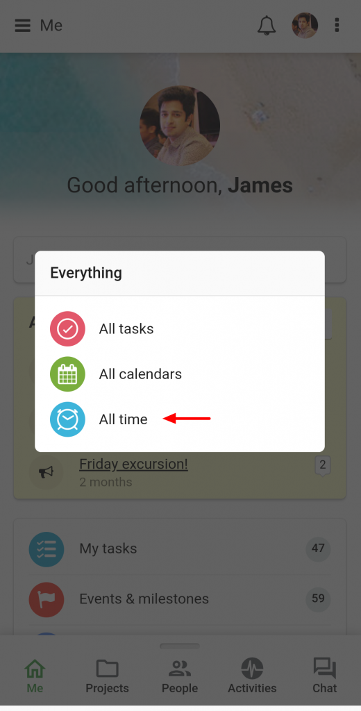 All Time - ProofHub Mobile App