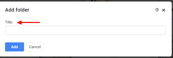 Add folder title