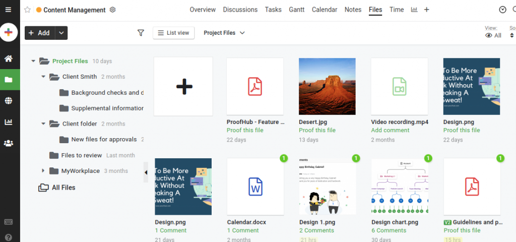 Introduction To Files- ProofHub Help And Support