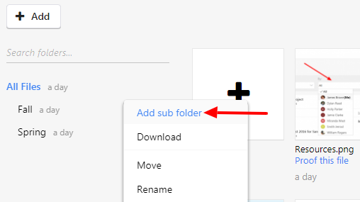 add subfolder