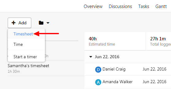 add timesheet