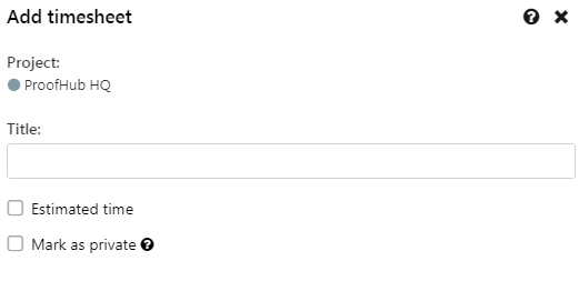 add timesheet window