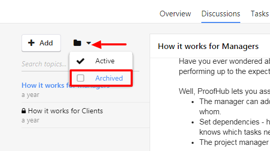 archive filter
