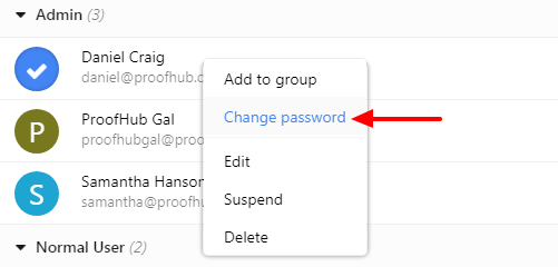 change password