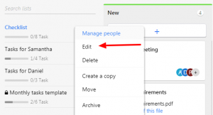 Edit/Delete task lists and tasks - ProofHub Help & Support