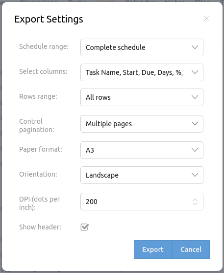 gantt pagination