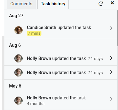 Task History - ProofHub Help & Support