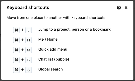 Keyboard Shortcuts