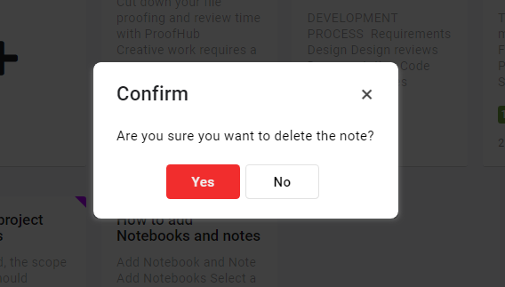 Confirm Delete Notes