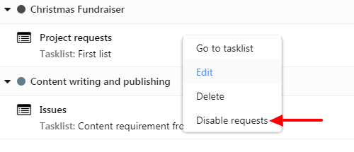 disable requests
