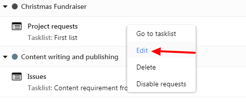 edit request form