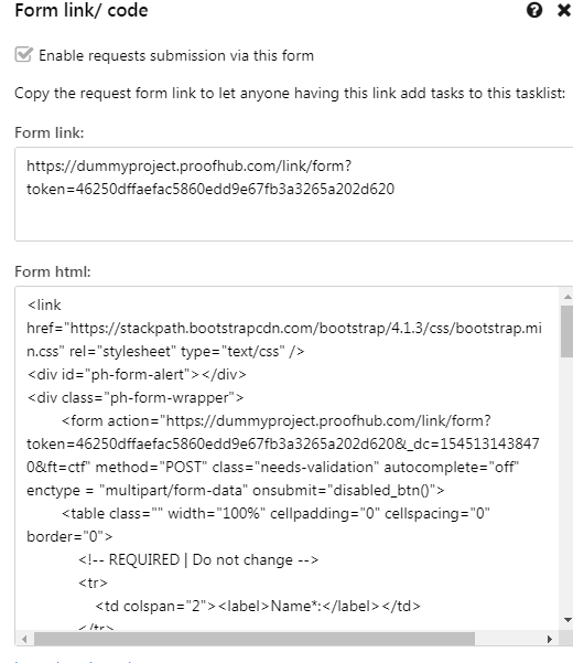 request link html