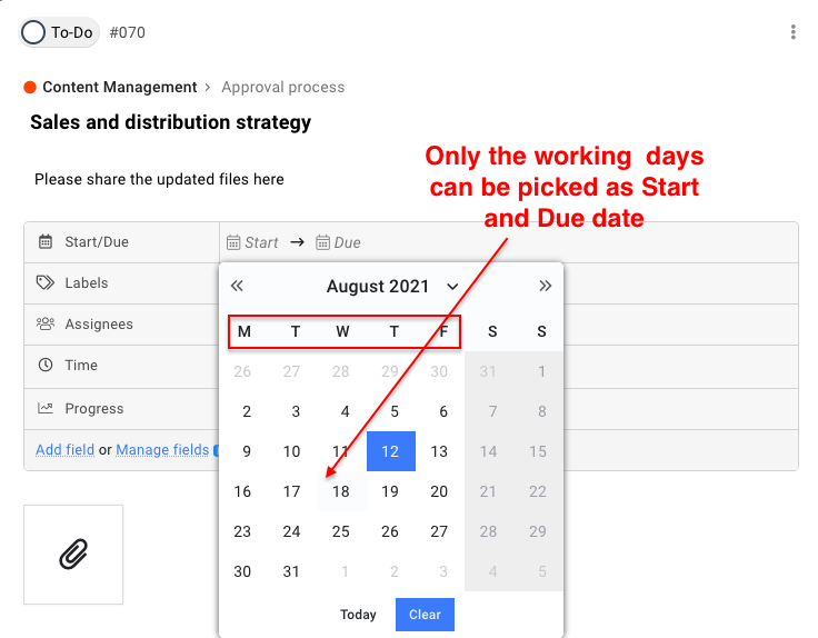 Customize working days ProofHub Help Support