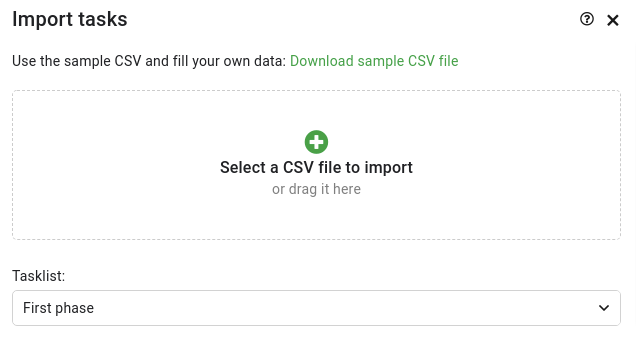 select CSV file