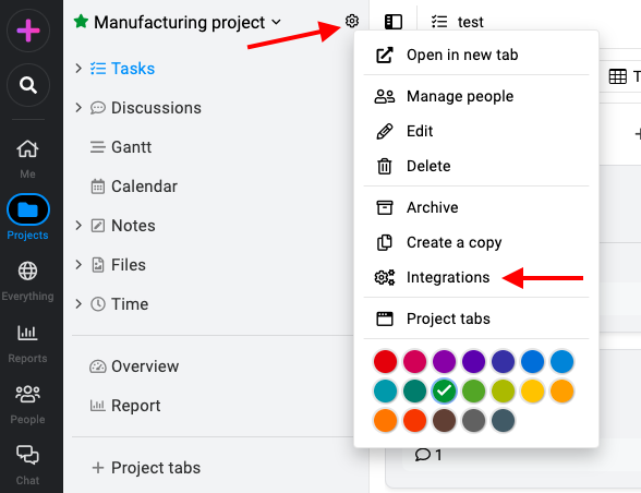 Configure slack with ProofHub Project