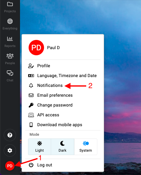 Personal Settings in ProofHub