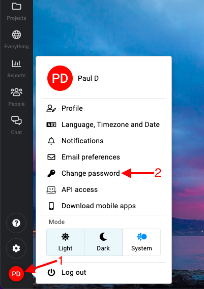 Change Password in ProofHub