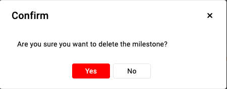 Deleting a milestone in ProofHub