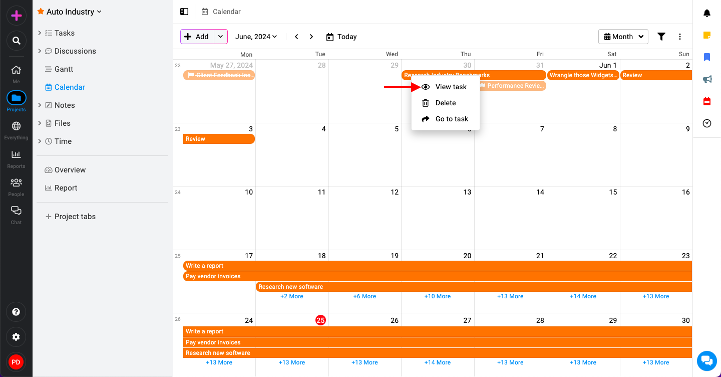 View task in ProofHub