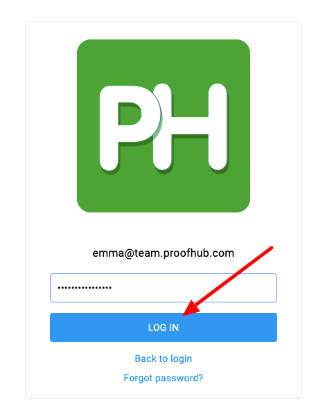 Add Password in ProofHub