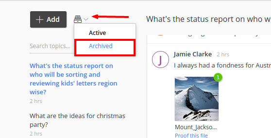 Archive Topics | ProofHub Help