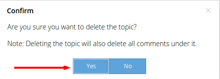 confirm delete