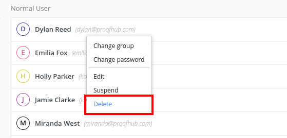 delete people