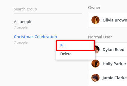 edit group