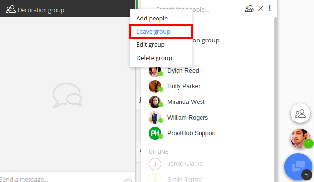 Group chat | ProofHub Help