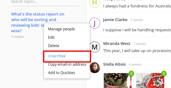 unarchive discussion