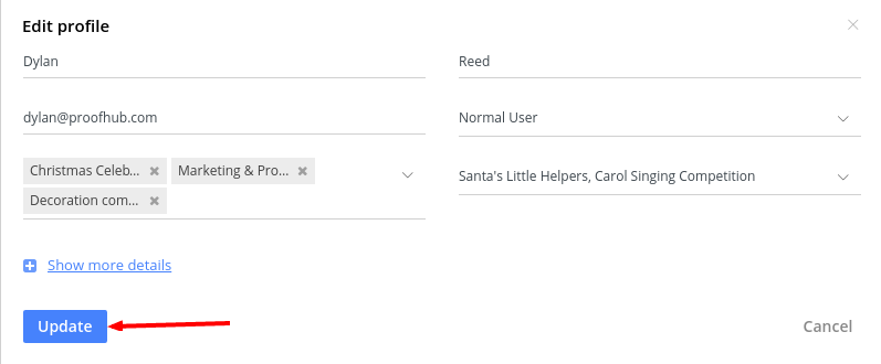 update group