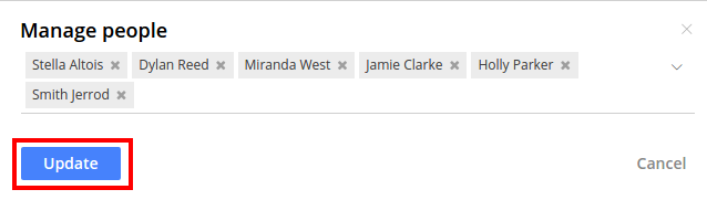 update people in discussion