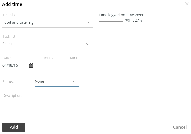add time window