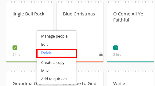 delete note