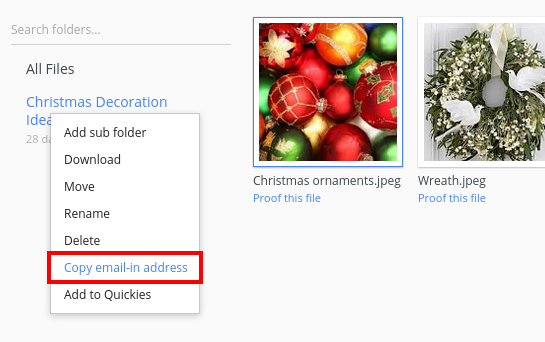email in files