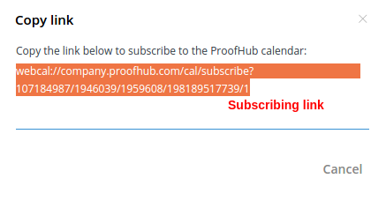 subscribing link