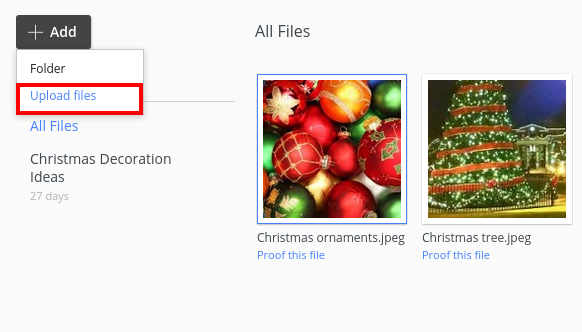 upload files