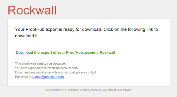 export email