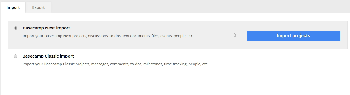 import basecamp