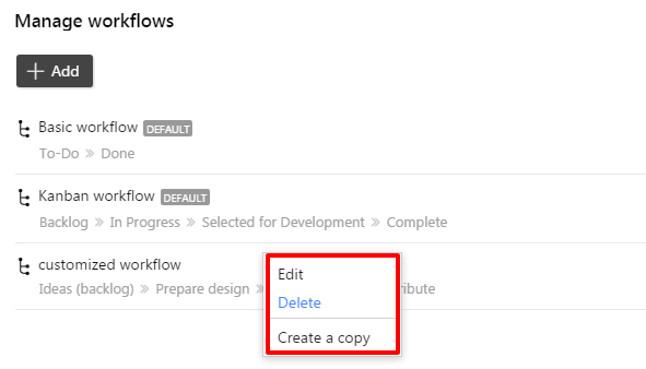edit delete workflows