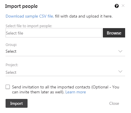 import csv popup